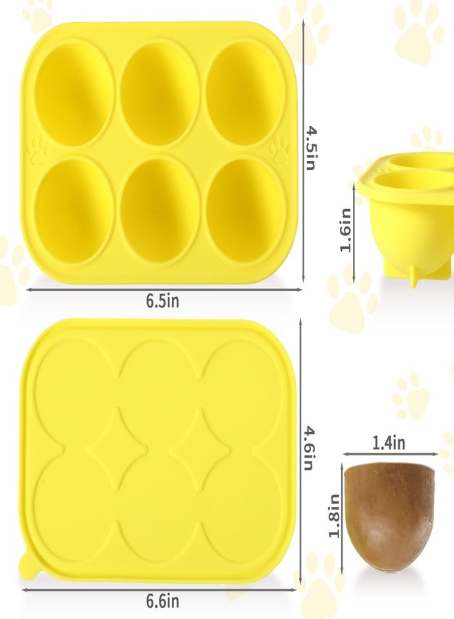 Xyulaan 6 Cavity Silicone Molds For Dog Treats With Lids, Compatible With Woof Pupsicle Large Refill And Power Chewer Pupsicle, Frozen Dog Treat Holder - Image 3
